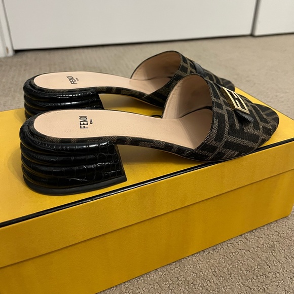 Fendi Monogram Heeled Sandals - Picture 5 of 8